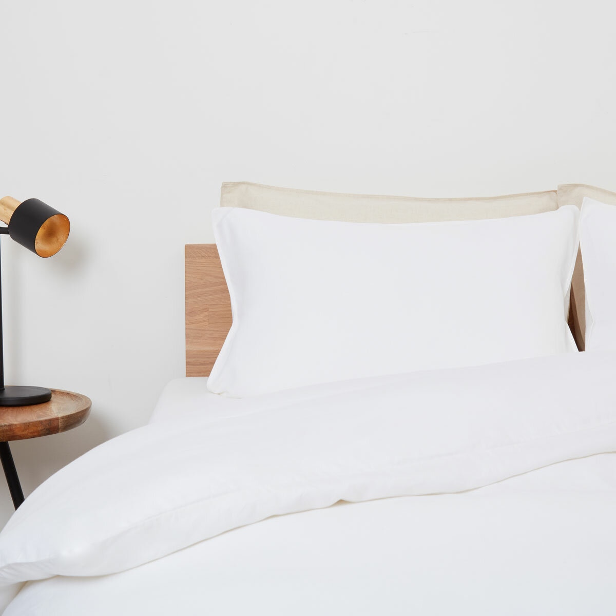 Panda Bamboo & French Linen White Duvet Cover Set in 3 Sizes Panda Bamboo & French Linen White Duvet Cover Set in 3 Sizes