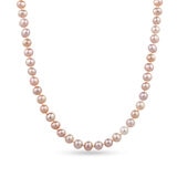 5-5.5mm Cultured Freshwater Pink Pearl Necklace, 14ct Yellow Gold 5-5.5mm Cultured Freshwater Pink Pearl Necklace, 14ct Yellow Gold