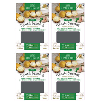 Maison Defroidmont Mini French Brioches with Garlic & Herbs, 2 x 12 Pack 