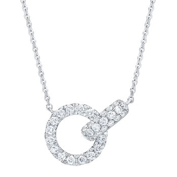 0.50ctw Round Brilliant Cut Diamond Necklace, 14ct White Gold