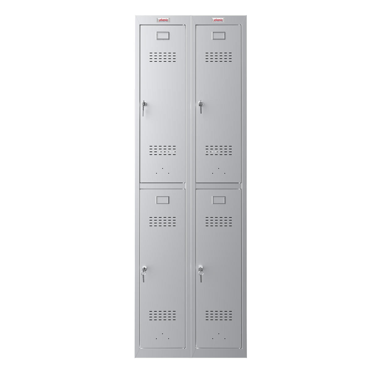 Phoenix PL Series PL2260GGK 2 Column 4 Door Locker in Grey with Key