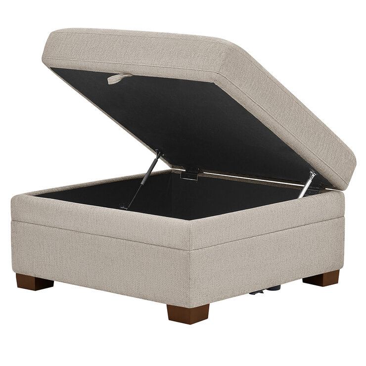 Tisdale No Tuft Ottoman_ White Background