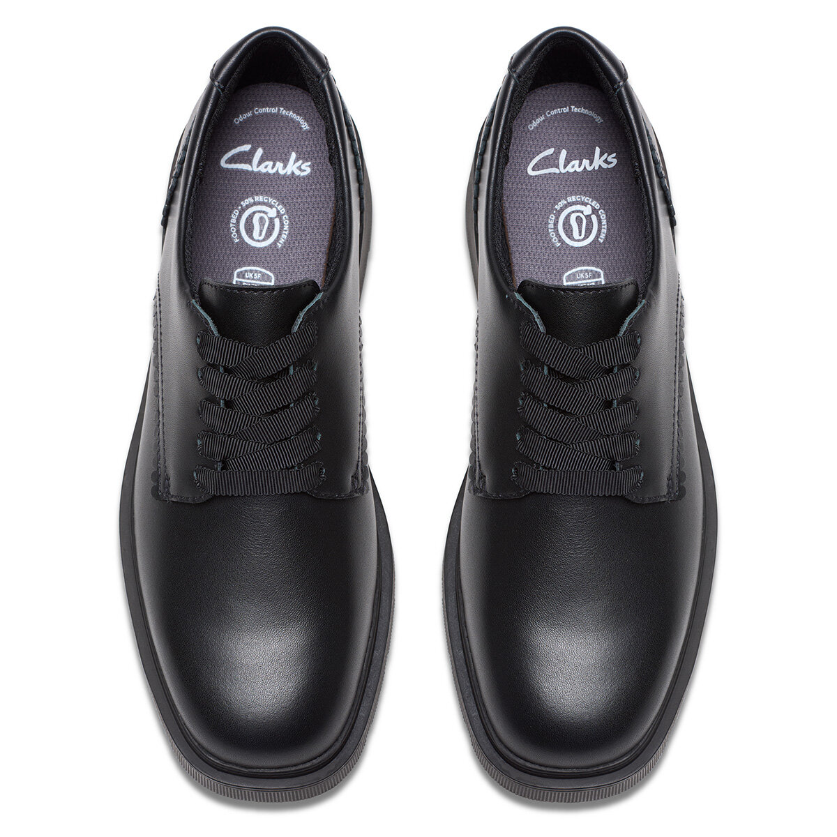 Clarks Kids Eris Pure Black Leather Shoes Clarks Kids Eris Pure Black Leather Shoes