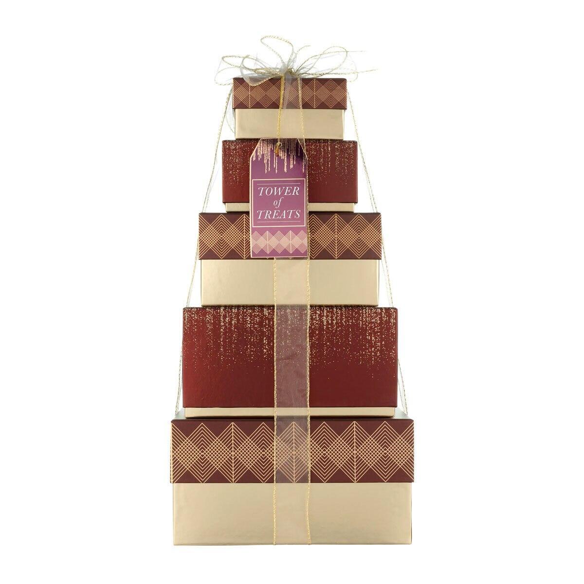 Festive Tower of Treats in Gold
