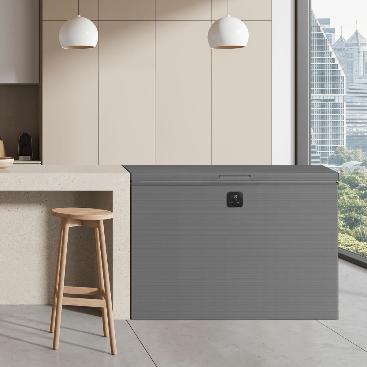 Hisense FT280WN3SGD, 277L Chest Freezer, D Rated in Silver