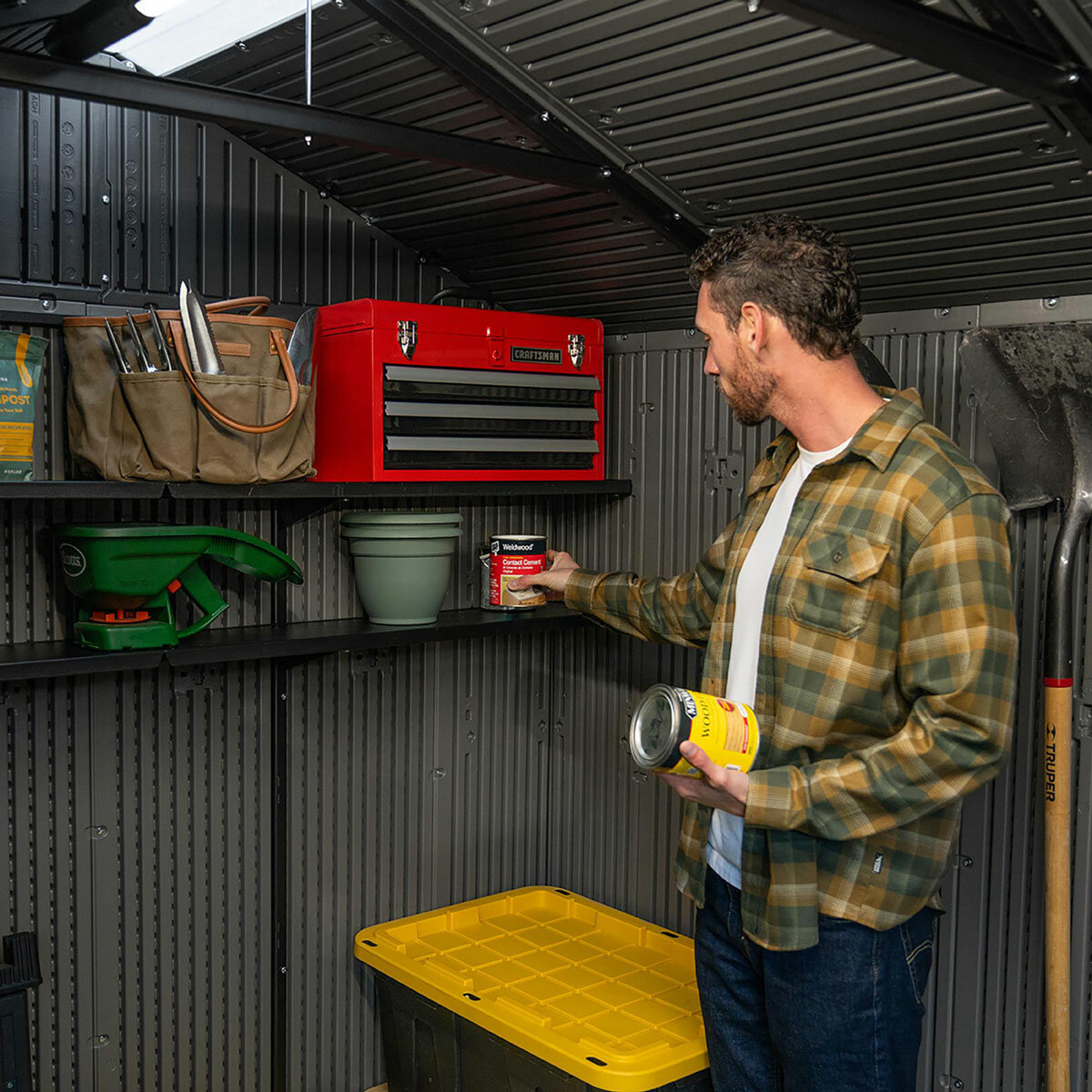 Lifetime 19ft x 7ft (5.7 x 2.1m) Outdoor Storage Shed - Model 60522