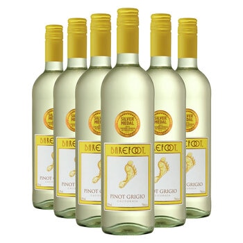 Barefoot Pinot Grigio, 6 x 75cl