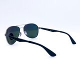 Ray-Ban Gunmetal Sunglasses with Green Polarised Lenses RB3549 004/9A