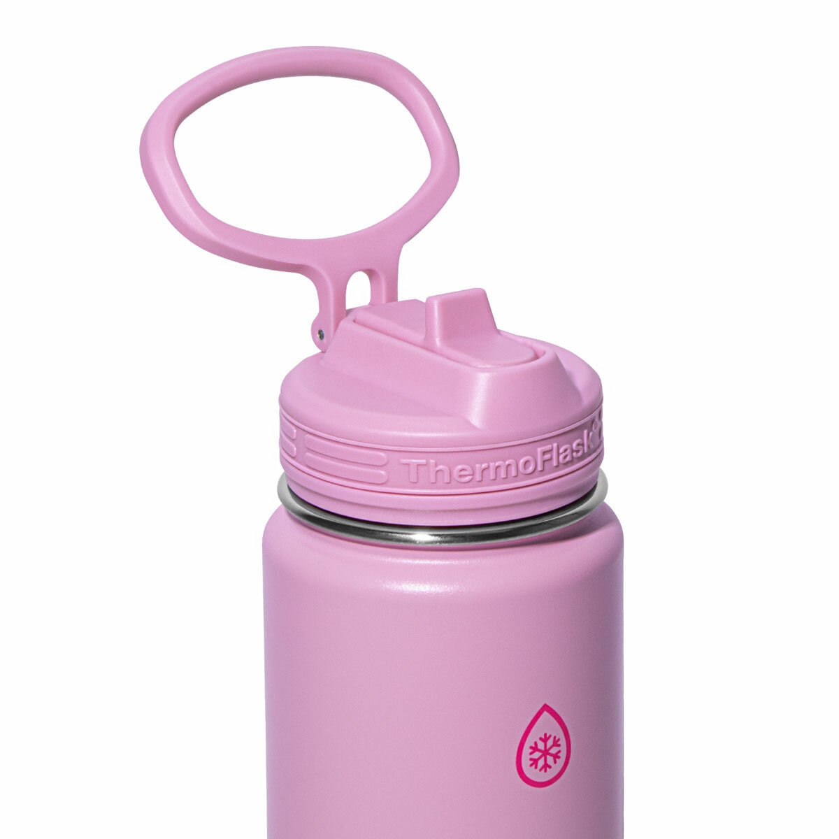 ThermoFlask Stainless Steel Water Bottle 710ml, 2 Pack in Sage Green & Velvet Rose