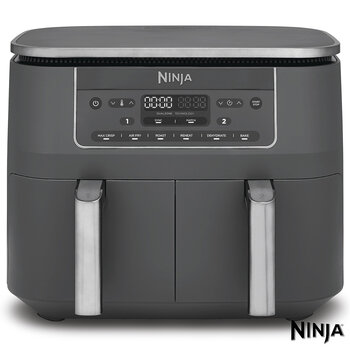 Ninja DZ300UK 6-in-1 Dual Zone Air Fryer in Gun Metal Grey