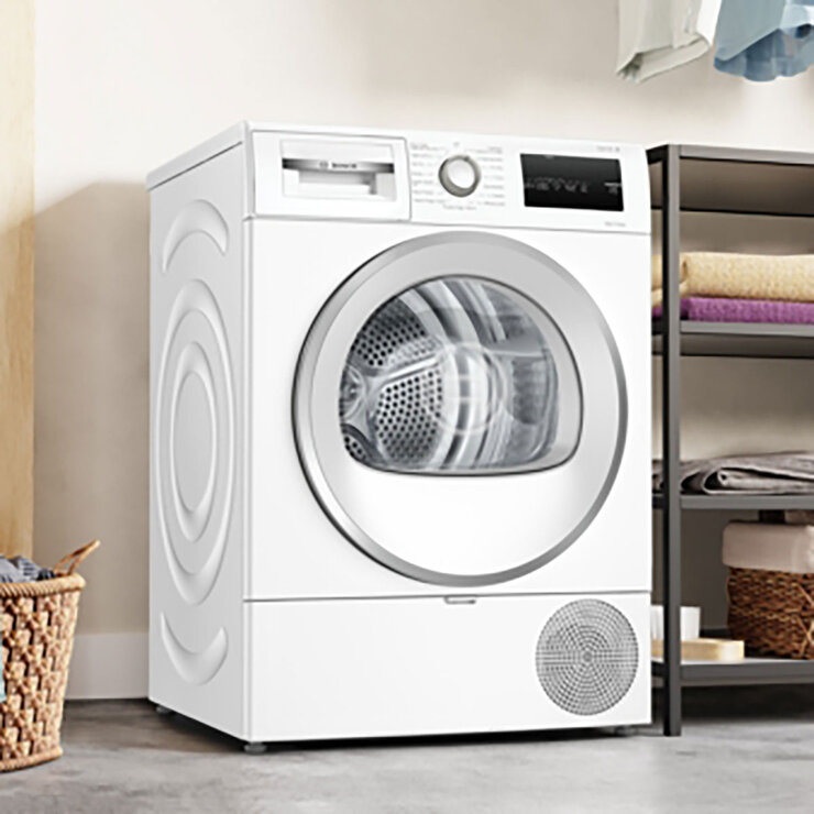 Bosch WTH85226GB, Series 4, Heat Pump Dryer, 8kg Capacity, A++ Rated, in White