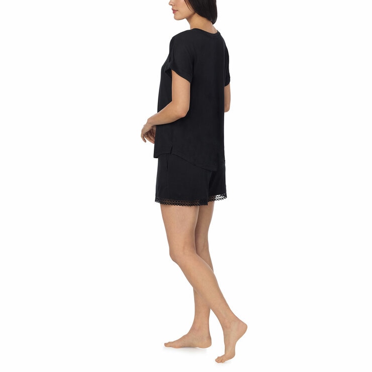 Carole Hochman 3 Piece Pyjama Set In Black