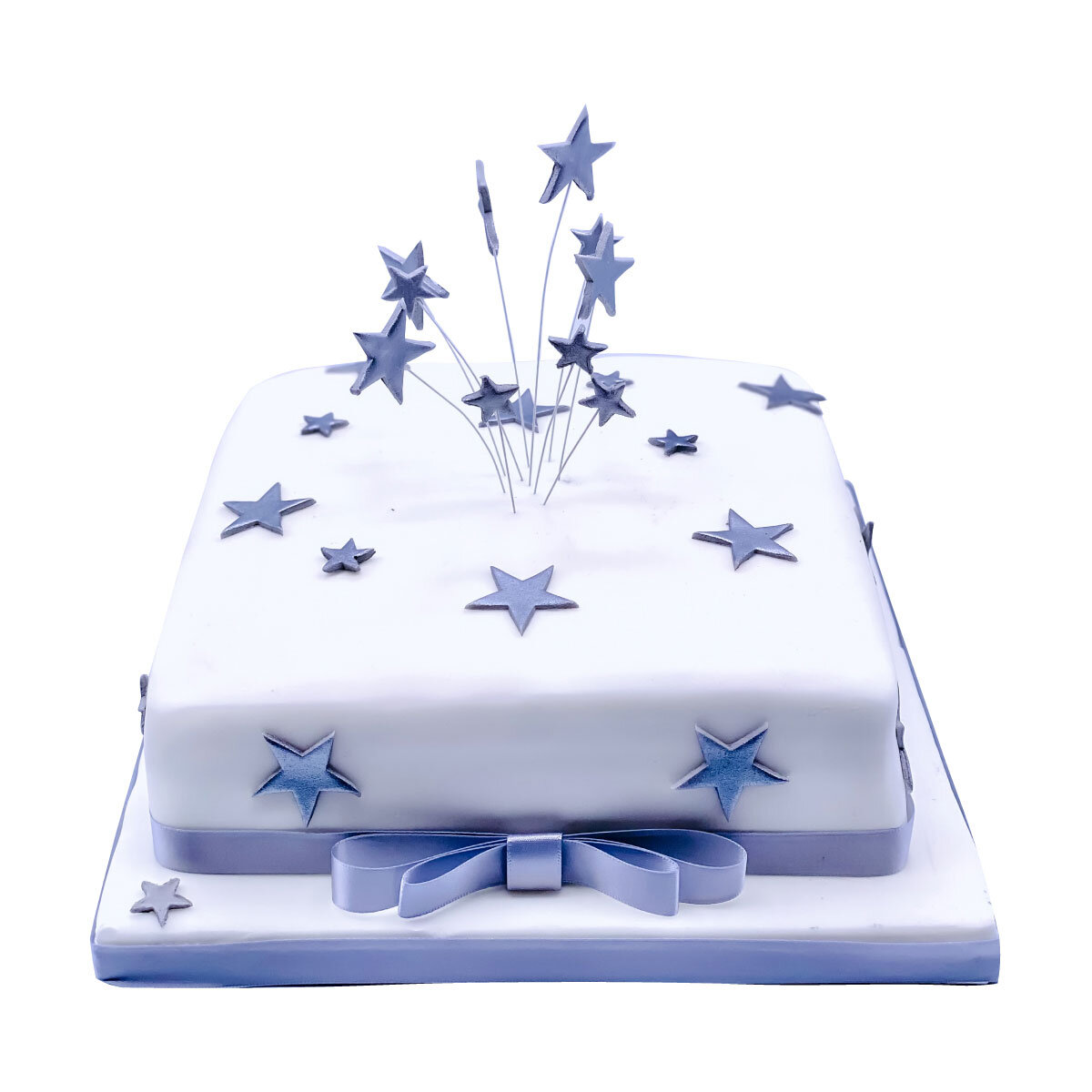 Star cake lifestyle image showing slice
