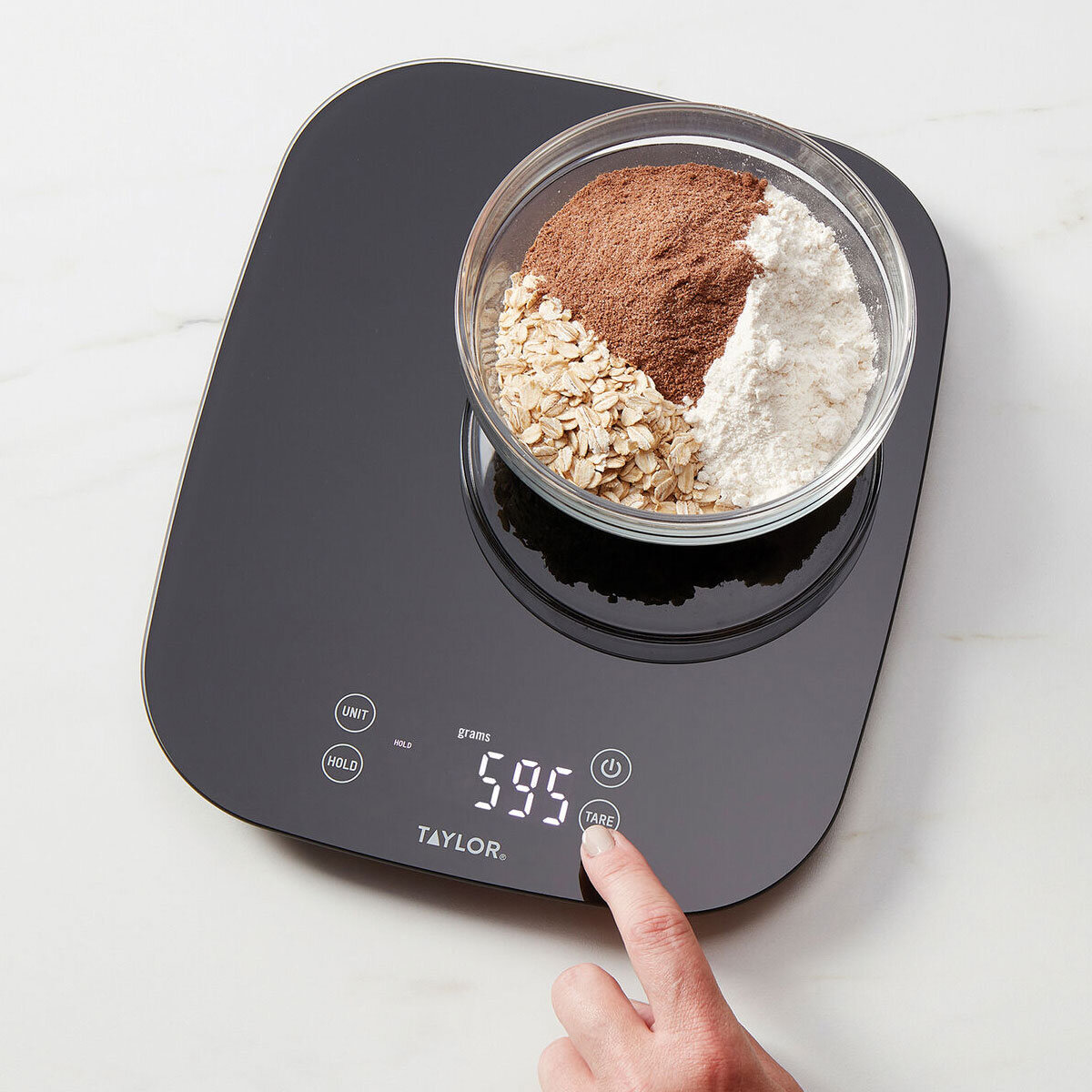 Lifestyle image of scale with food