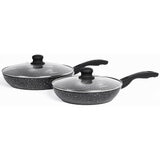 Westinghouse Non-Stick Frying Pans 24 & 28cm with Lids, 4 Piece