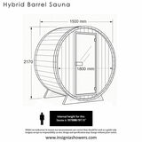 Insignia Luxury 2-3 Person Hybrid Barrel Sauna
