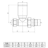 Aeon Cylindrical-30 Straight Manual Valve + L/S (Pair)