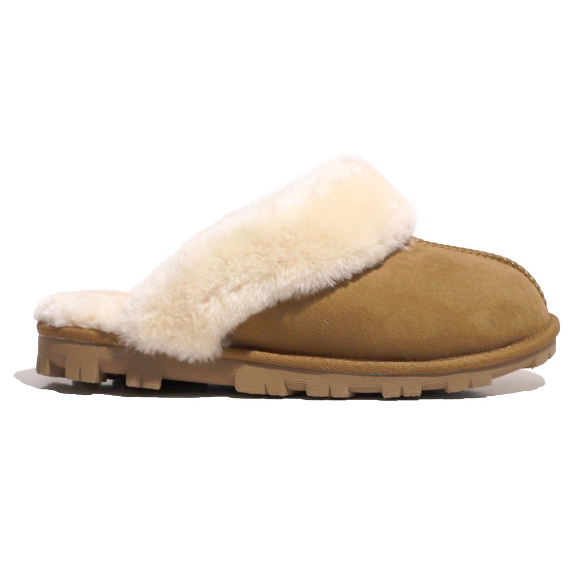 Kirkland Signature Women's Shearling Slippers in Chestnut, Size 4
