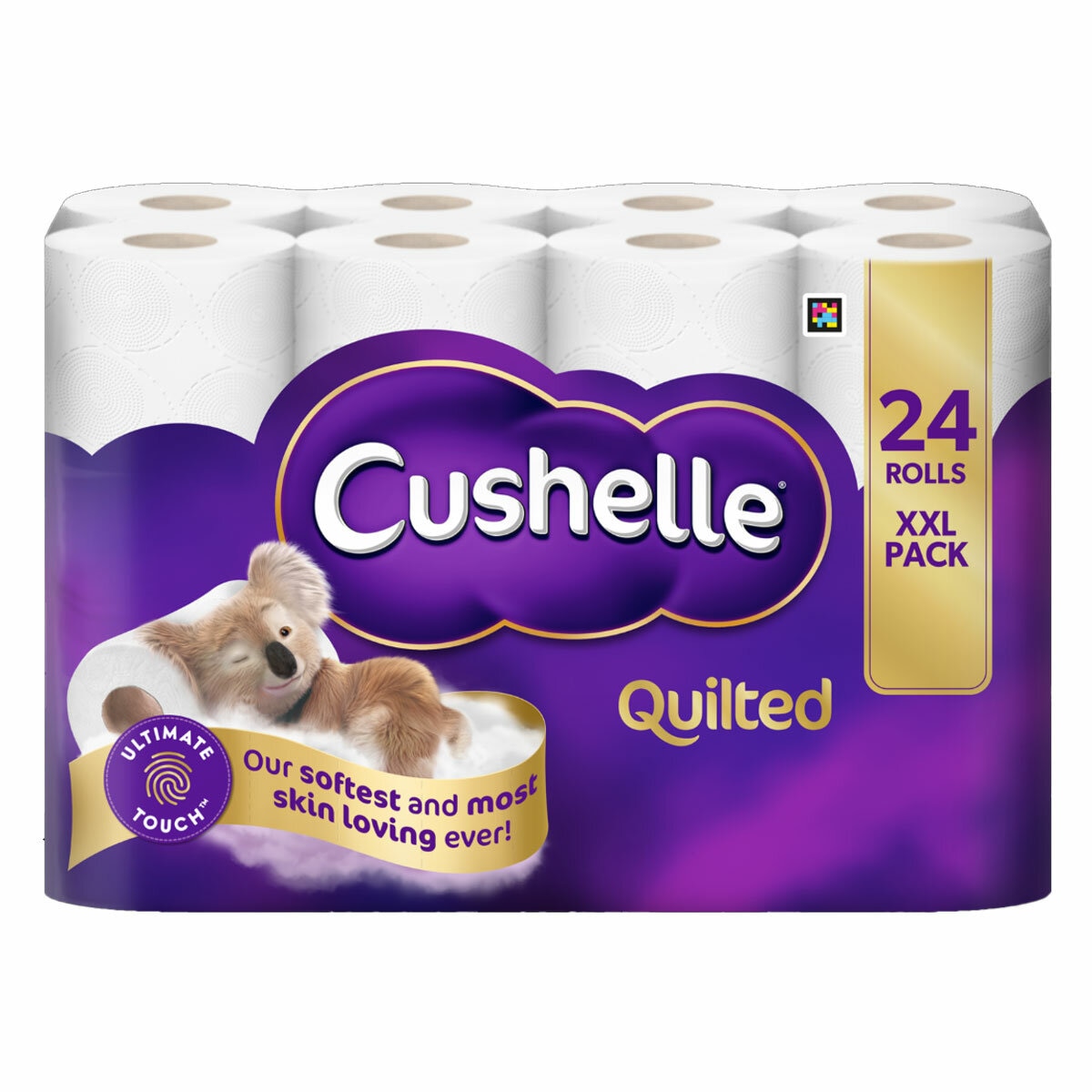 Cushelle Quilted Longer Rolls 3-Ply Toilet Tissue, 24 Rolls (157 Sheets)
