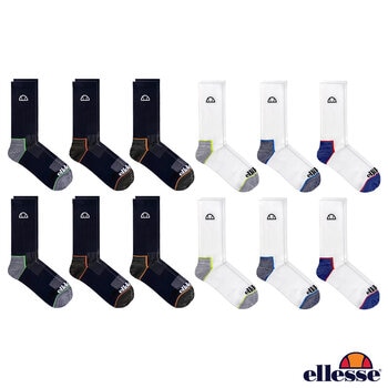 Ellesse Men's Performance Crew Socks, 6 Pack