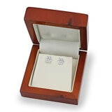 0.66ctw Round Brilliant Cut Diamond Cluster Earrings, 18ct White Gold