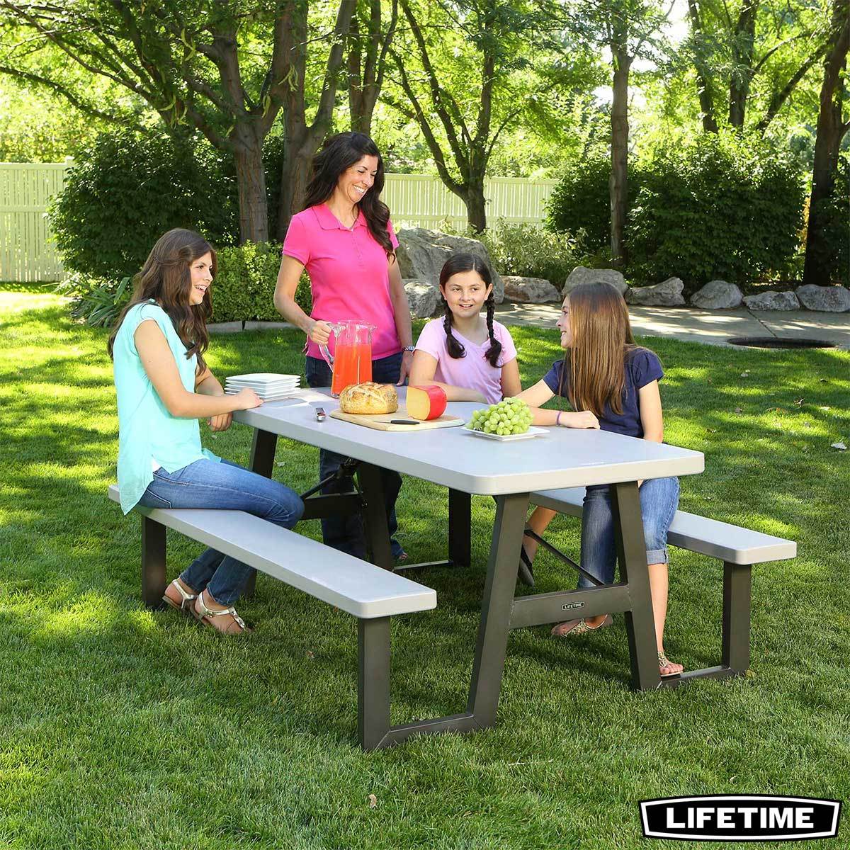 Lifetime 6ft 18m Folding Picnic Table 6 Pack Costco Uk