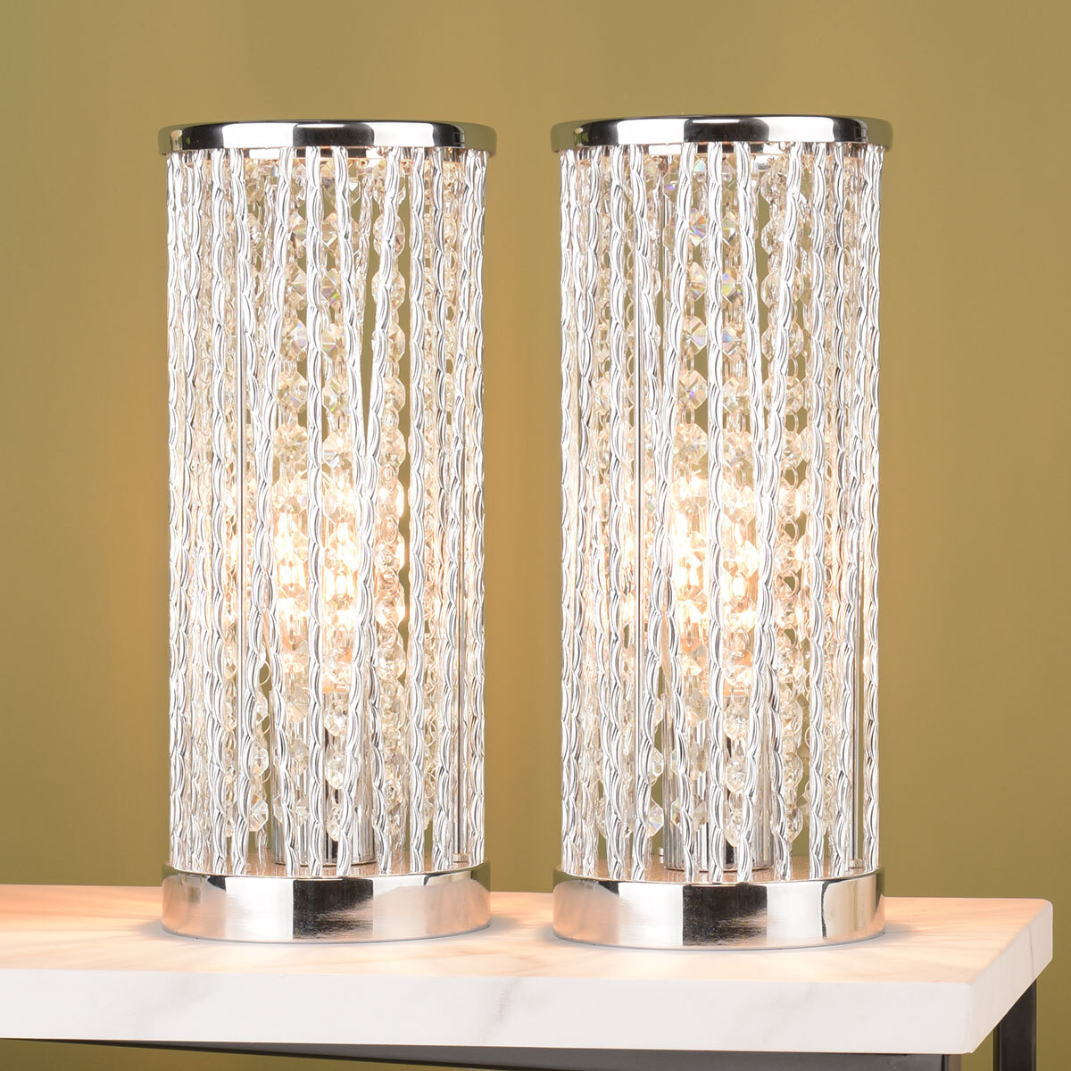 Lumis Lighting Kriss Kross Touch Lamp, 2 Pack Costco UK