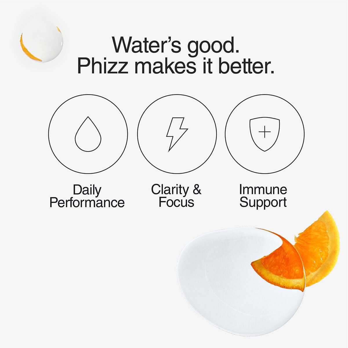 information on Phizz effervescent electrolytes in orange