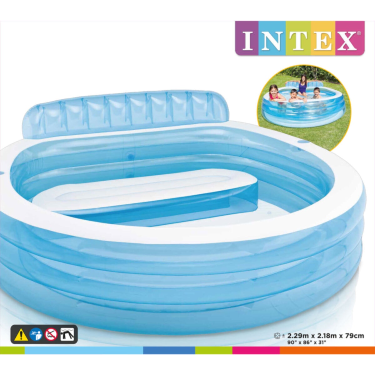 Intex 7ft 5" (2.29m) Swim Centre Family Pool Costco UK