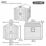 Lifetime 7ft x 7ft (2.1 x 2.1m) Outdoor Storage Shed - Model 60527 Lifetime 7ft x 7ft (2.1 x 2.1m) Outdoor Storage Shed - Model 60527