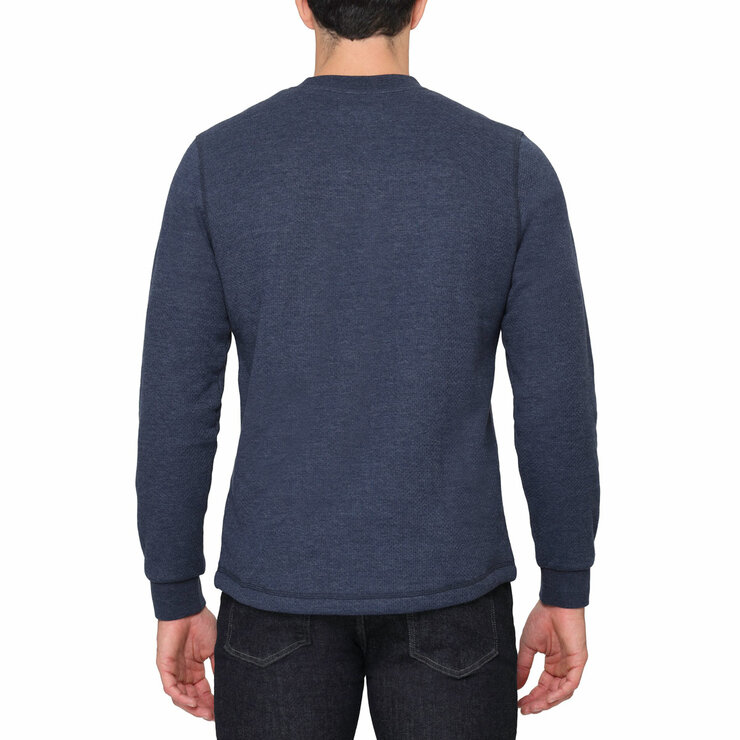 BC Clothing Men's Waffle Crew Sweater in Blue BC Clothing Men's Waffle Crew Sweater in Blue