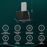 Hisense CH6IN14BXBUK 60cm Chimney Cooker Hood, A Rated in Black