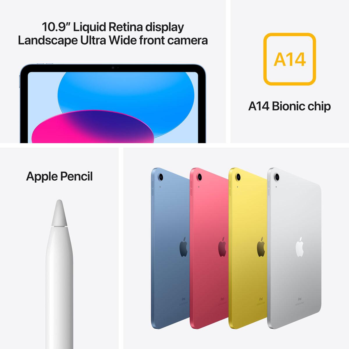 Buy Apple iPad 10th Gen, 10.9 Inch, WiFi, 256GB in Silver, MPQ83B/A at costco.co.uk