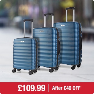 Rock Berlin 3 Piece Hardside Luggage Set in 4 Colours