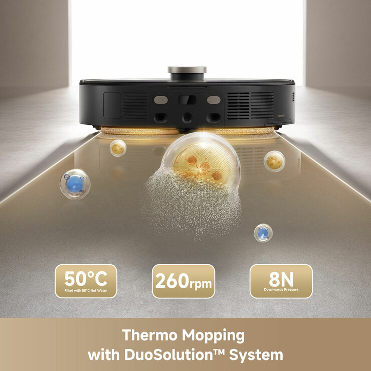 Lifestyle image of  MOVA V50 Ultra Complete Robot with thermo mopping