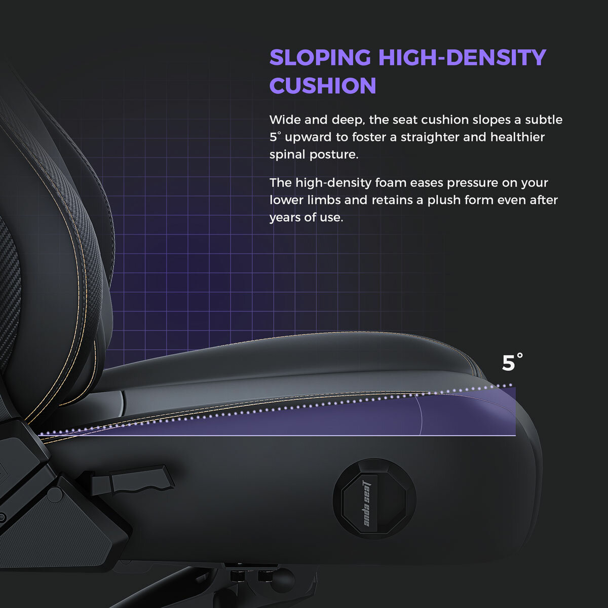 Andaseat Kaiser 4 Chair, Grey - Reclining