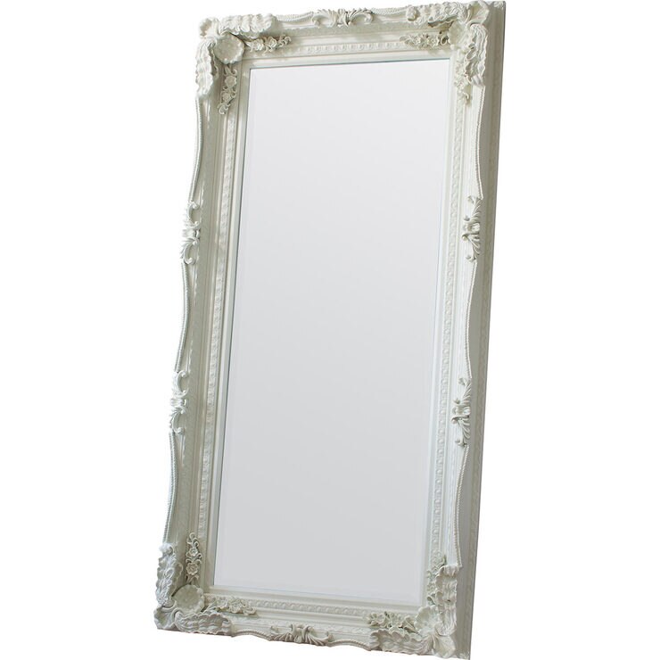 Gallery Carved Louis Leaner Mirror, 175.5 x 89.5 cm in Cream Costco UK