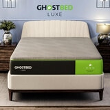 Ghostbed Luxe Pocket Sprung Cooling Mattress on Bed Frame