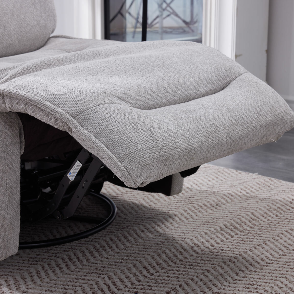 Armchair Grey Footrest