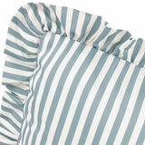 Wylder Millie Ruffle Blue Striped Indoor Outdoor Cushion, 50 x 50 cm