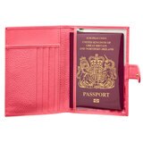 Osprey London Tilly Leather Passport Holder, Guava