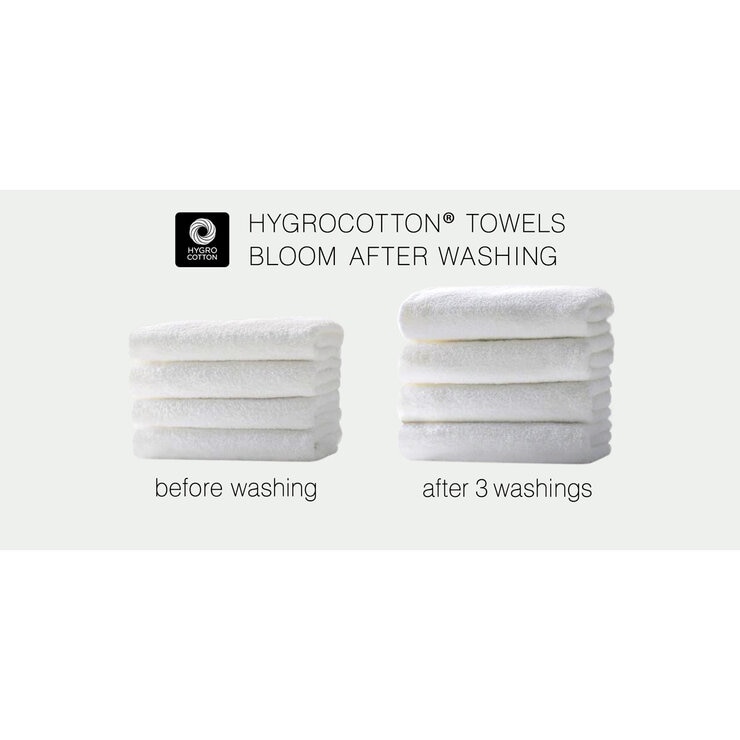 Grandeur 100% Cotton White Bath Towels, 2 Pack