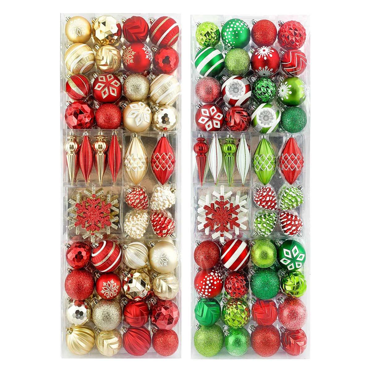 Shatter Resistant 52 Piece Ornament Set - in 2 Colours