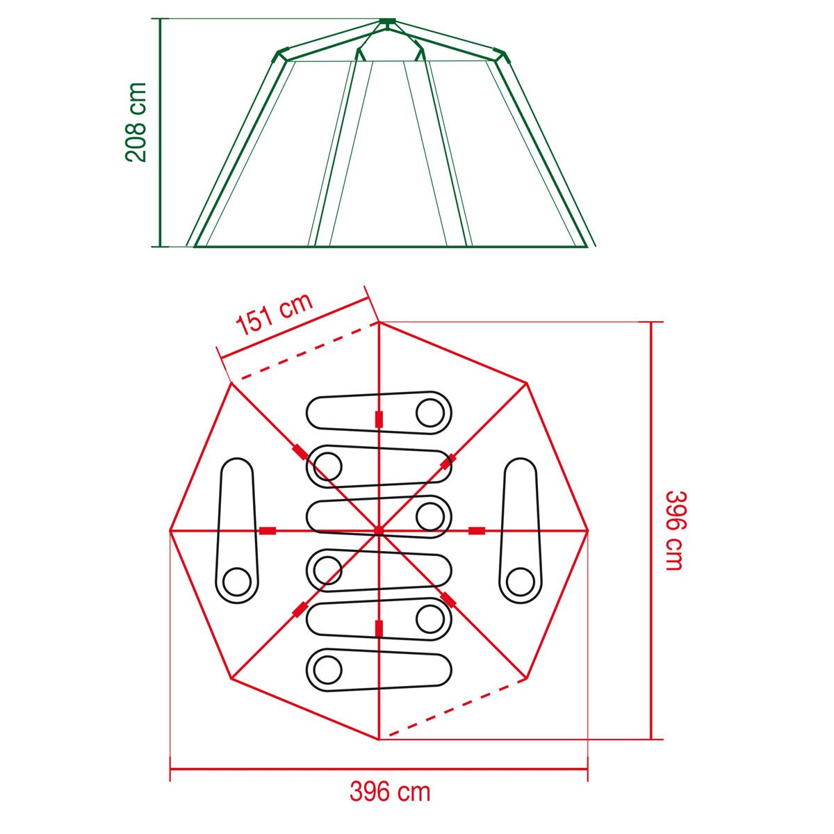 Rennen Opschudding compressie Coleman Octagon Blackout 8 Person Tent | Costco UK