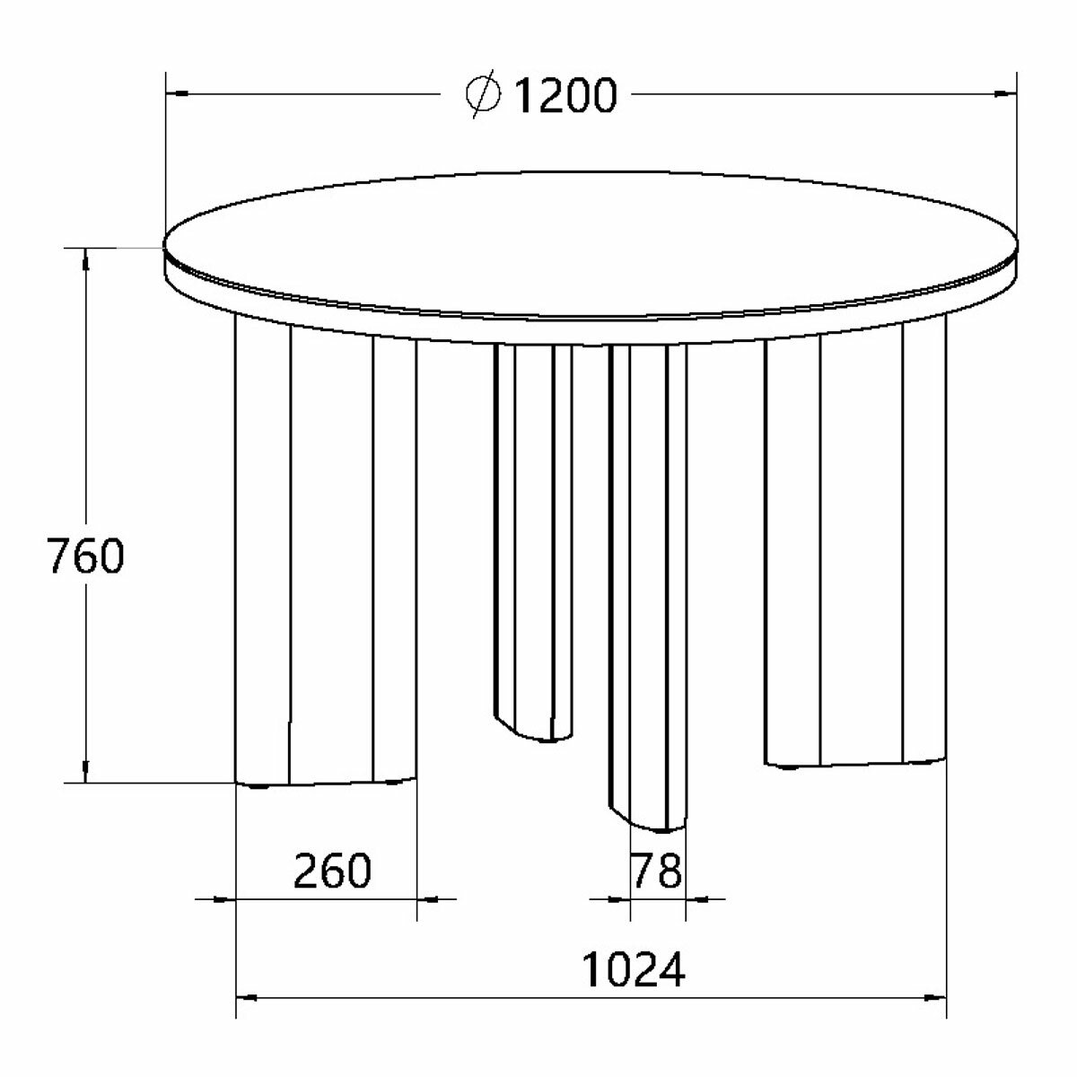 Table Line Drawing