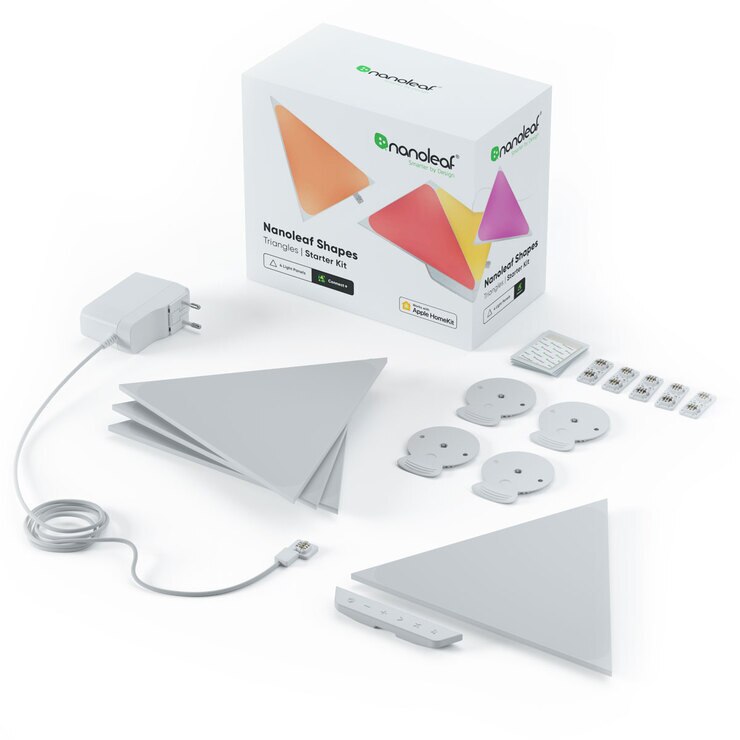Nanoleaf Smart Light Shapes Triangles Starter Kit 7 Panels Costco UK