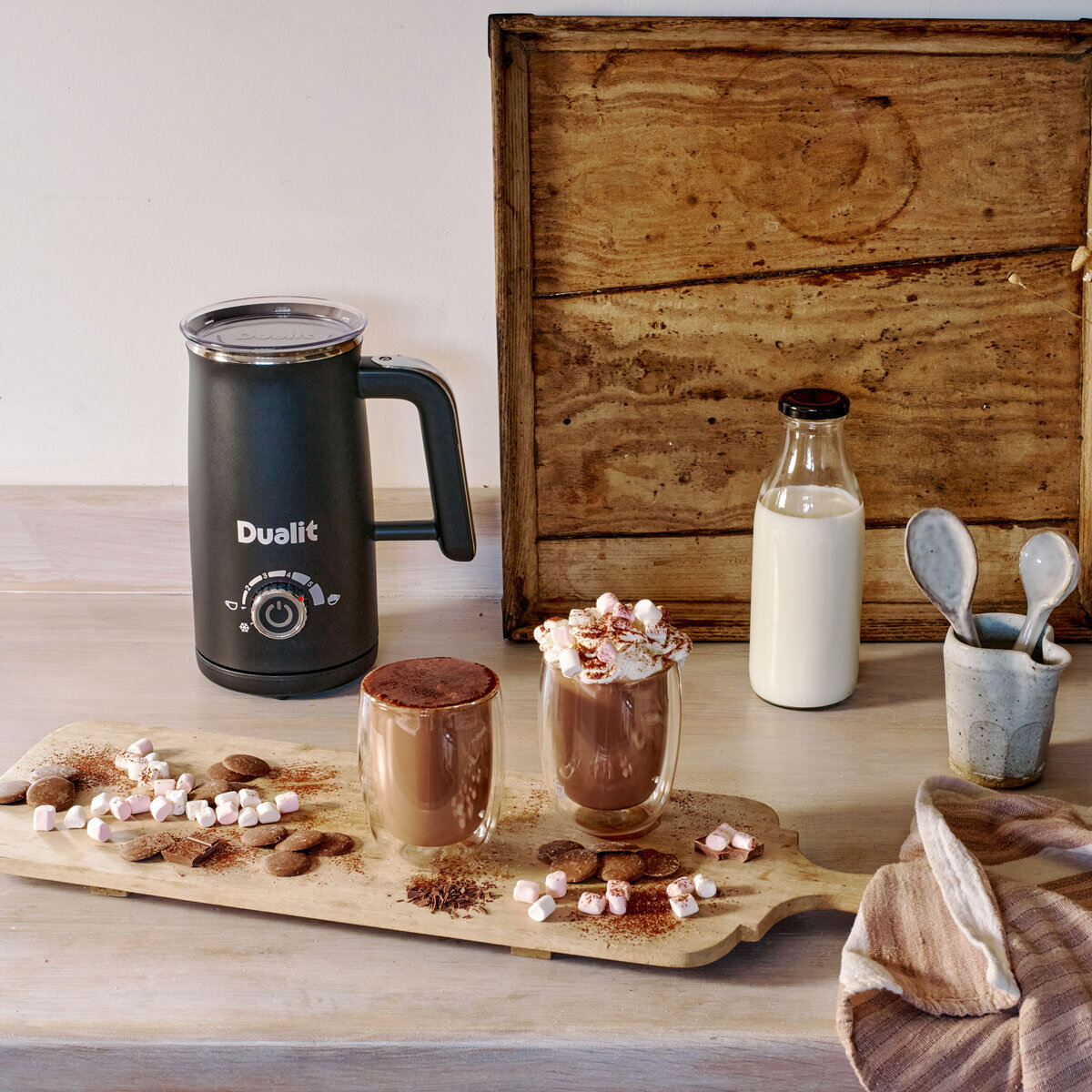Dualit Milk Frother & Hot Chocolate Maker Max Lifestyle Image