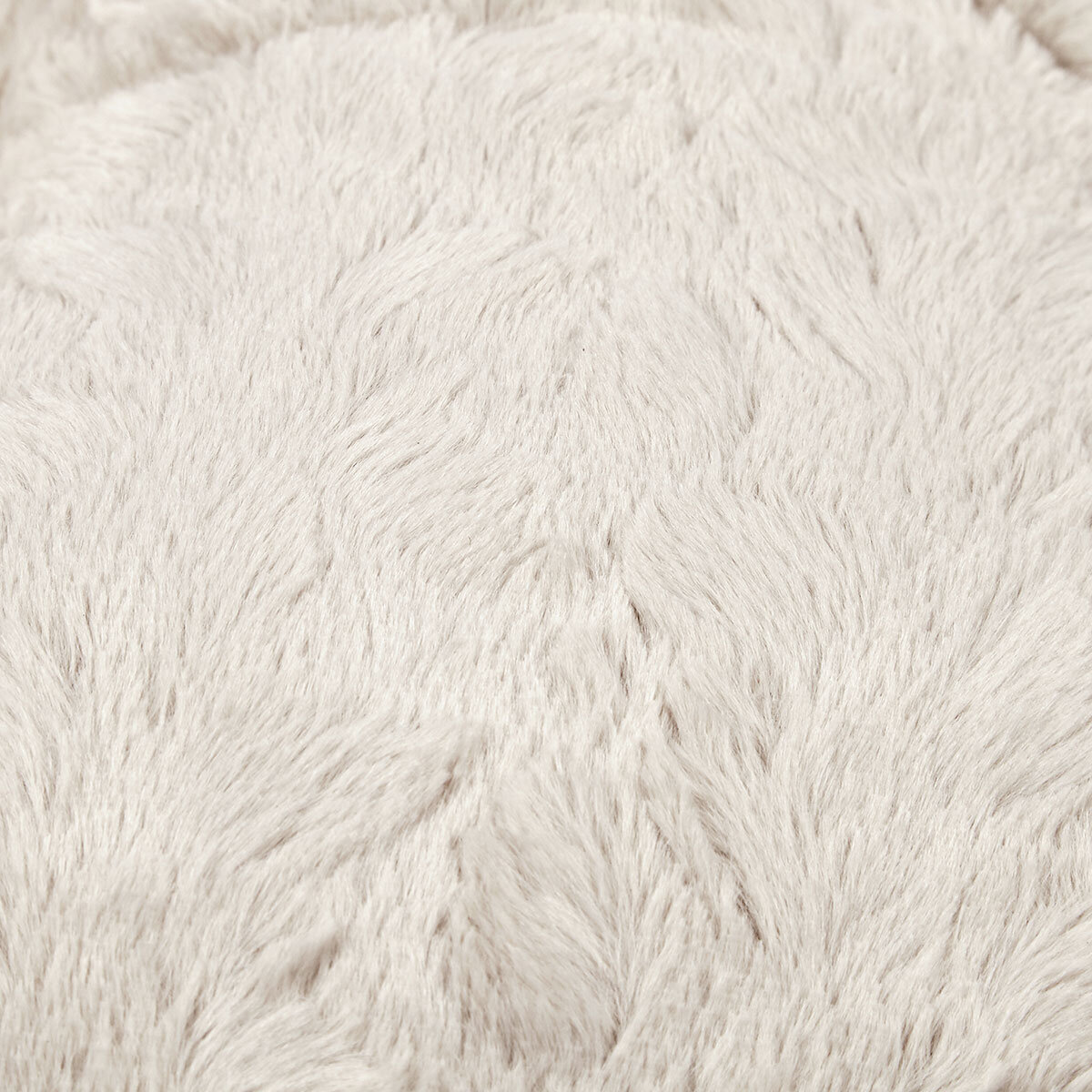 Kirkland Signature Round Pillow Orthopaedic Dog Bed, Grey with Ivory Carved Faux Fur