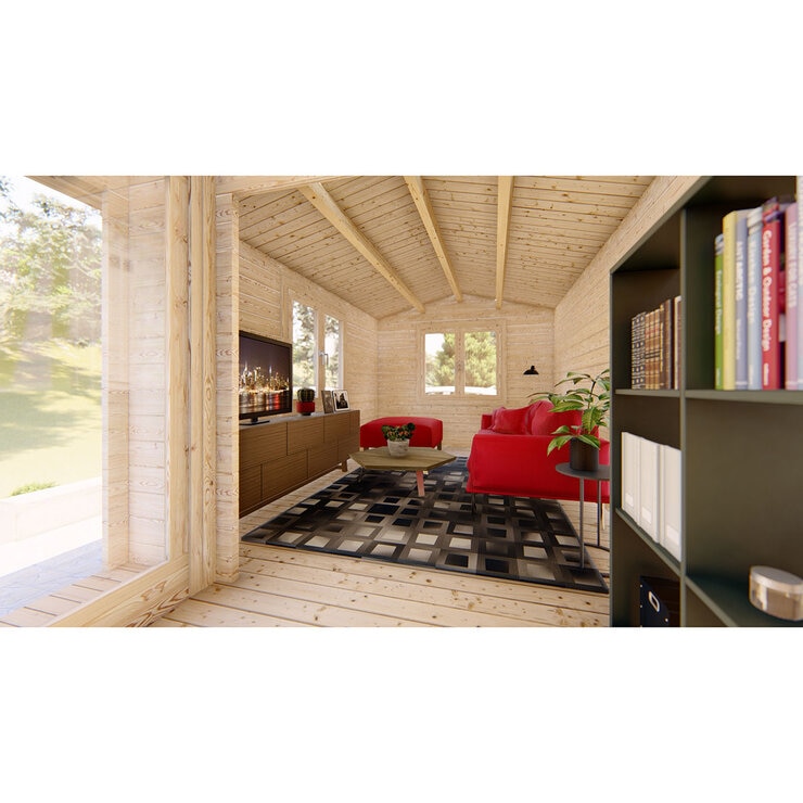 Delivered Shire Thetford 44mm Log Cabin 20ft x 10ft (6 x 3m)