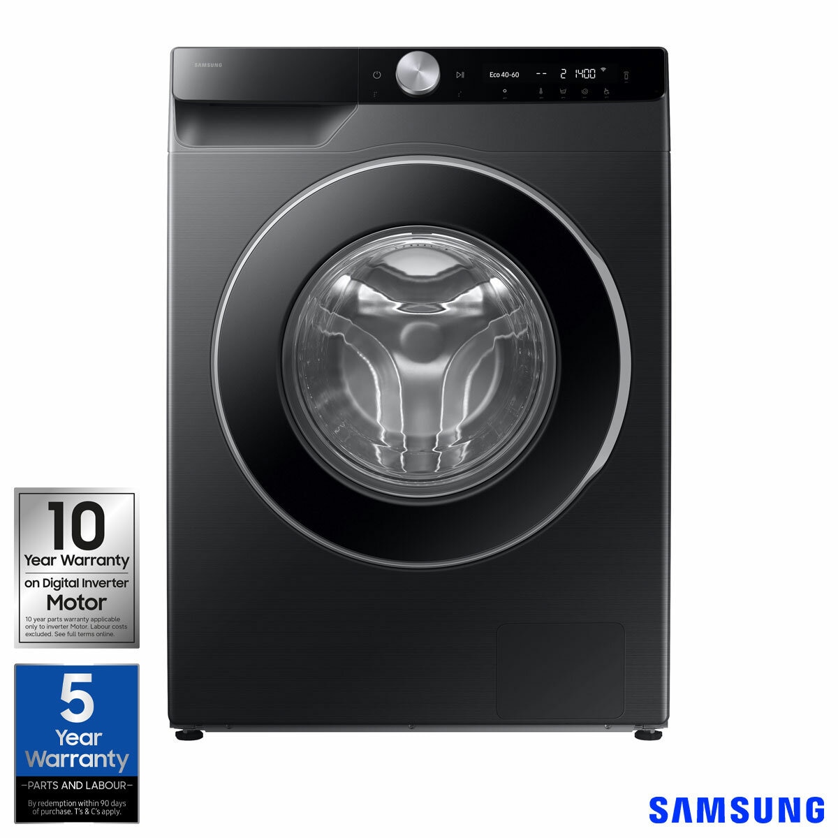 Samsung Series 6 WW90DG6U85LBU1 9kg Washing Machine, A Rated in Black